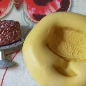 Little Chocolate Cake Flexible Silicone Mold - for polymer clay, wax, candy, fondant, resin, etc.