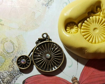 OLD FASHIONED BICYCLE Flexible Silicone Mold for polymer clay, resin, wax, fondant, etc.