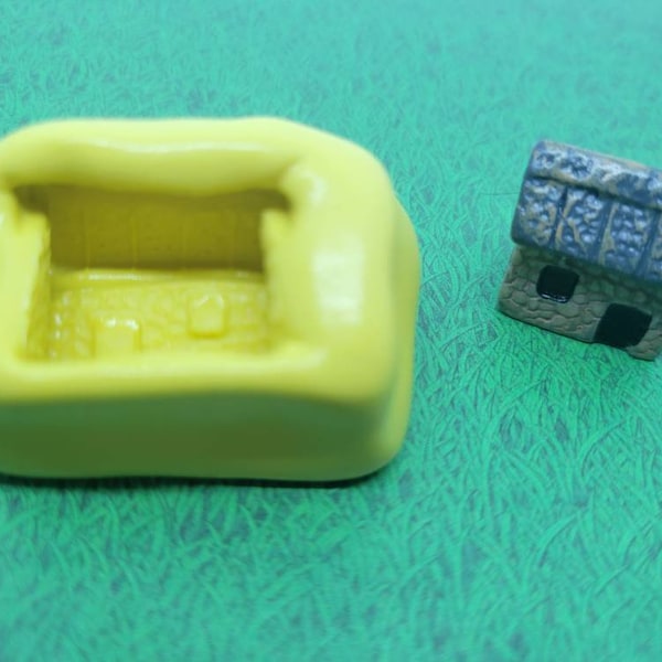 Miniature House Silicone Mold #4- there are 4 types of houses available