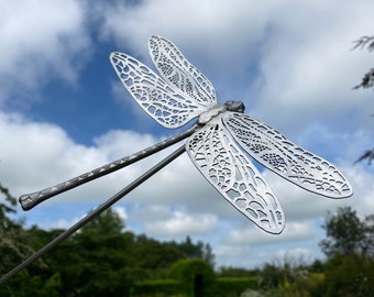 Dragonfly Sculpture / Stainless Steel Sculpture / Garden Art / Metal Sculpture / Metal Artwork / Unique Gift