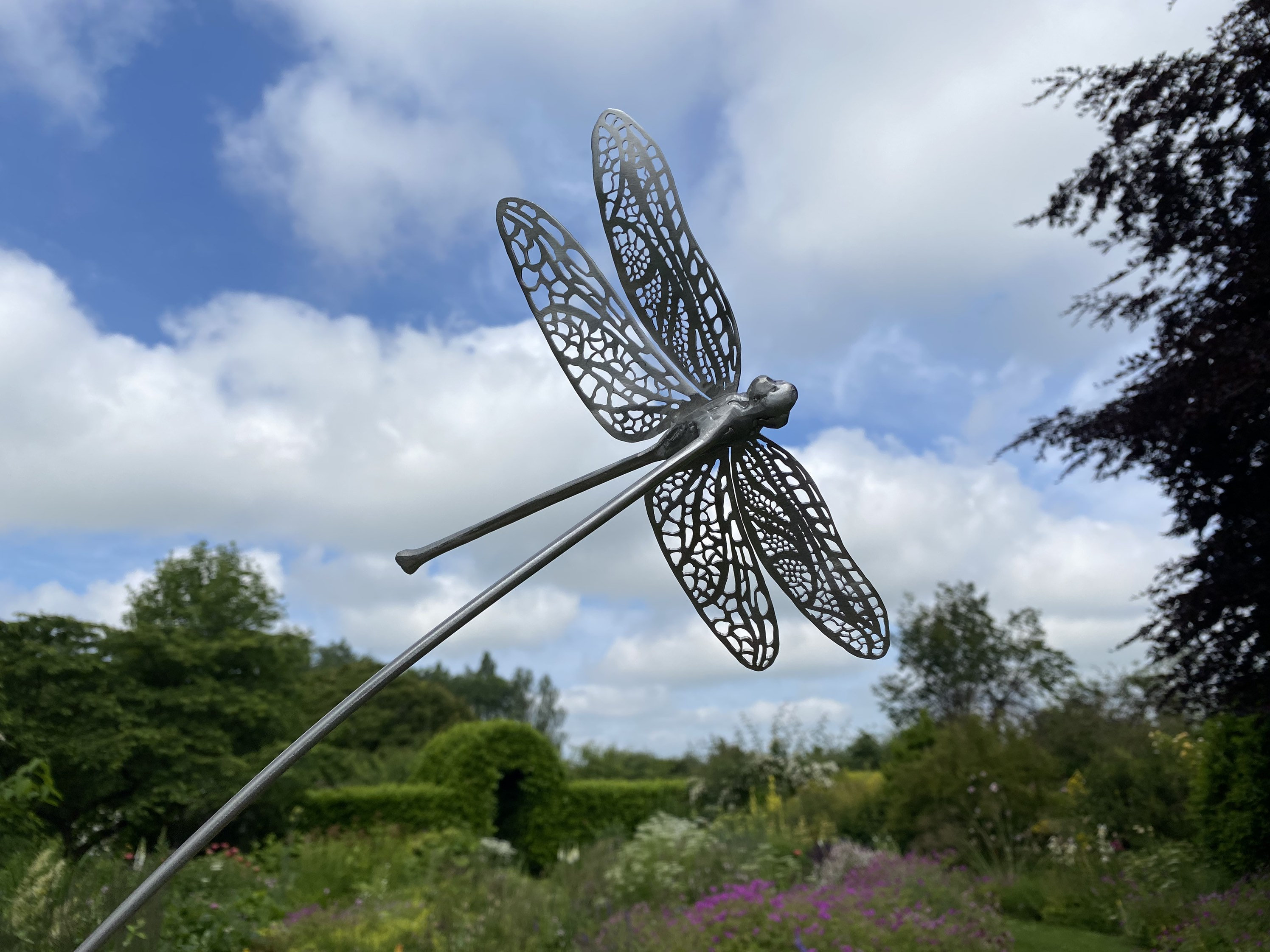 Dragonfly Sculpture / Stainless Steel Sculpture / Garden Art / Metal