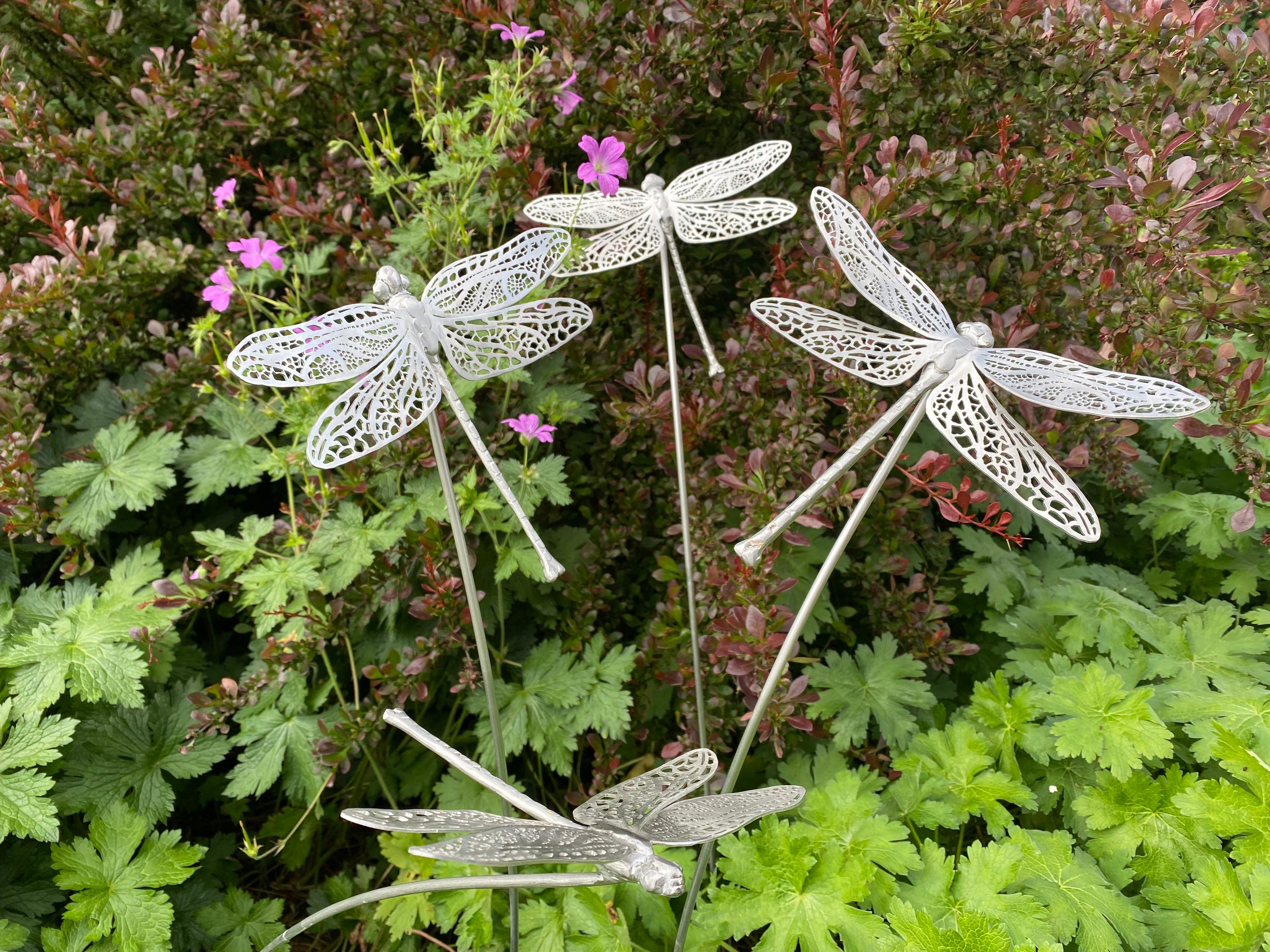 Dragonfly Sculpture / Stainless Steel Sculpture / Garden Art / Metal  Sculpture / Metal Artwork / Unique Gift 