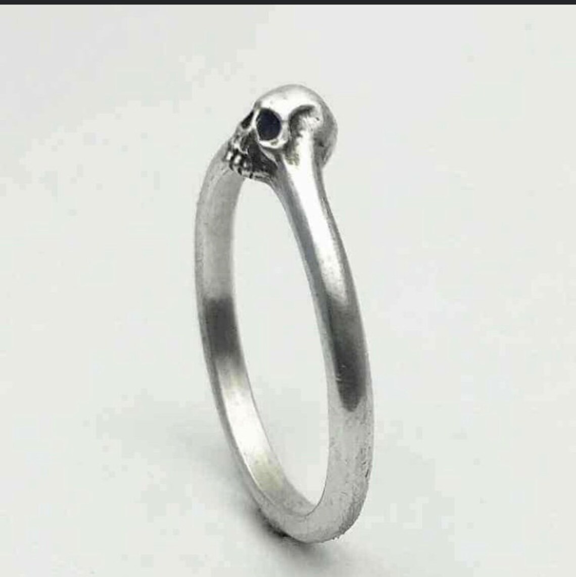 •TINY SKULL• recycled silver ring