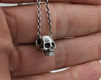 Handmade 925 Silver SKULL BEAD