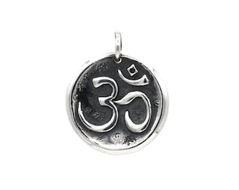 Meditation Hindu Pendant - Sterling Silver, Spirituality Lover Pendant, Handmade Jewelry, Gift for Family and Friends