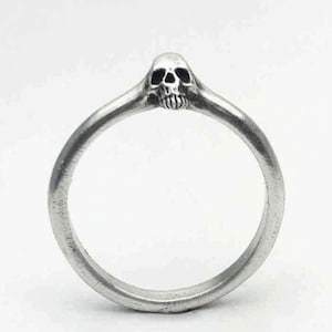 Tiny Skull Ring - Sterling Silver, Gift for Family and Friends, Cute Gothic Skull, Handmade Jewelry.