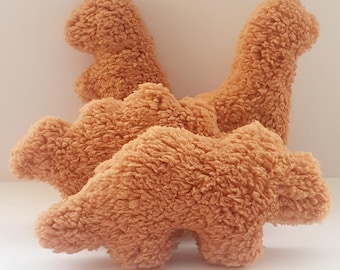 8" Handmade Turkey Dinosaur Plush | Squishy Cuddly Dino Nugget Teddy | T-Rex Triceratops Stegosaurus Brontosaurus