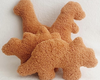 14" Handmade Turkey Dinosaur Plush | Squishy Cuddly Dino Nugget Teddy | T-Rex Triceratops Stegosaurus Brontosaurus