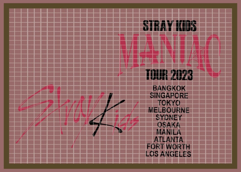Stray Kids World Tour 2023 Digital Download Maniac Kpop Etsy Israel