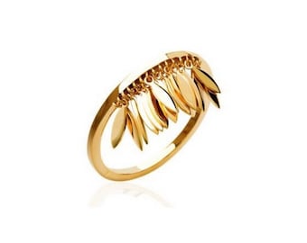 Gold 18k charm ring - L'INDIENNE Collection - Dangle ring