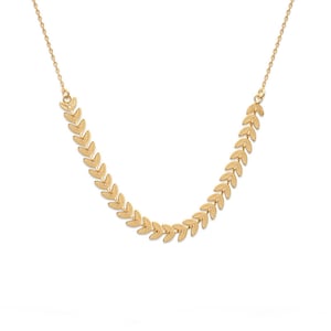 Gold plated laurel wreath necklace - LAUREL - Bay leaf necklace, minimalist necklace, fine necklace, delicate necklace,