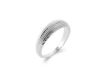 Bague anneau forme géométrique en argent 925 - SOFIA -