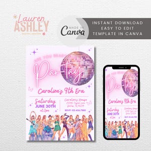 Editable In My Birthday Era Invitation, Eras Invitation, Trendy Invite, Birthday Era Invitation, Taylor Invite, Taylor Eras Invite, Par-Tay