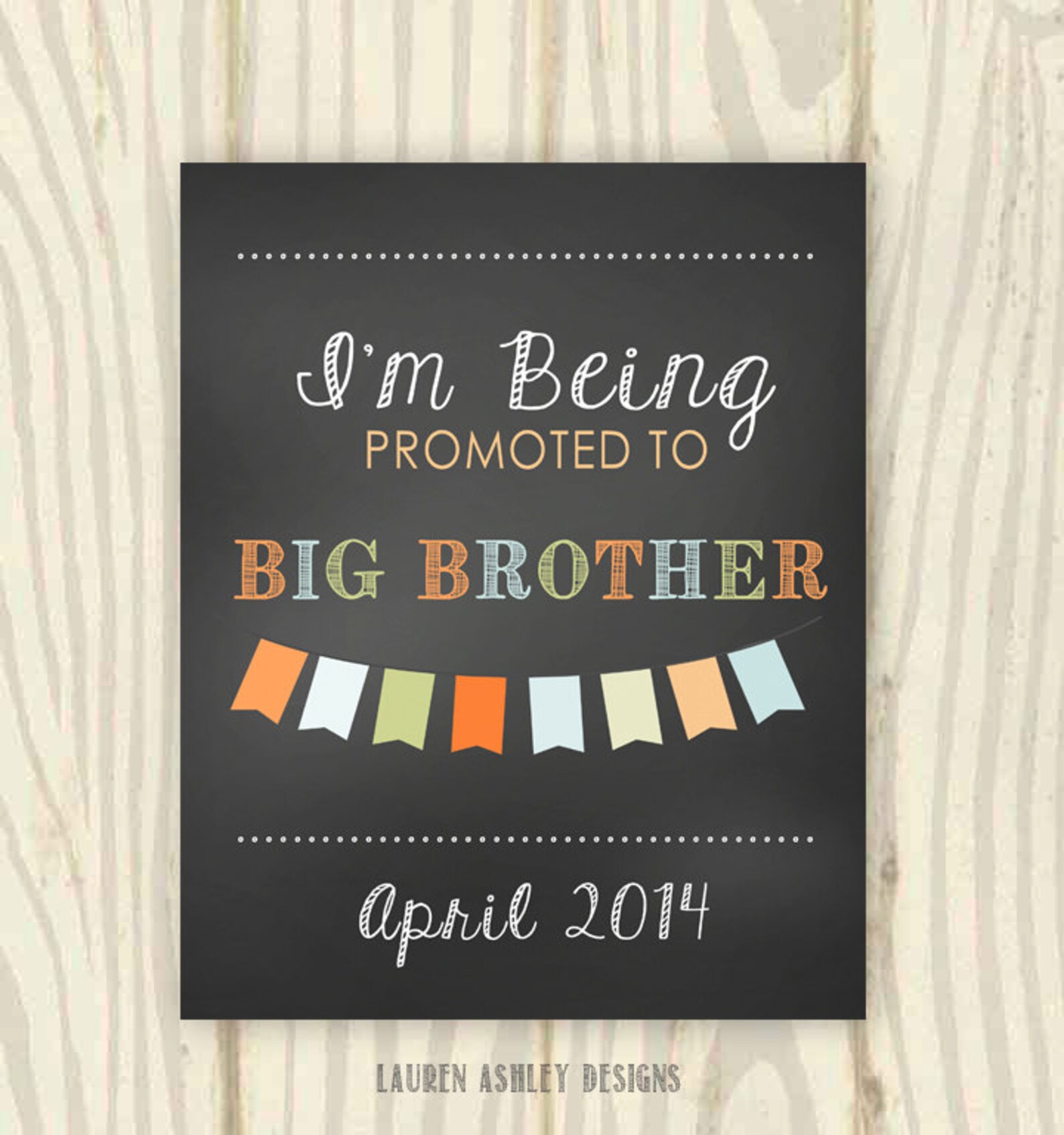 Personalized 'Promoted to Big Brother' Announcement Etsy