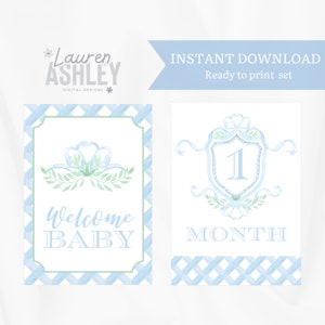 Jeu imprimable de cartes d'étape aquarelles pour bébé | 5 x 7 | Téléchargement instantané | Imprimez à la maison !