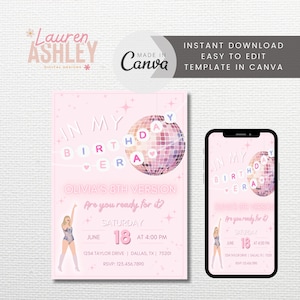 Editable In My Birthday Era Invitation, Eras Invitation, Friendship Bracelet Invite, Birthday Era Invitation, Taylor Invite