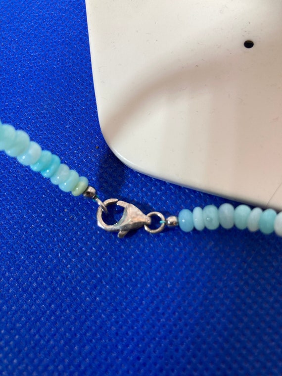 Larimar choker necklace with amethyst highlights … - image 5