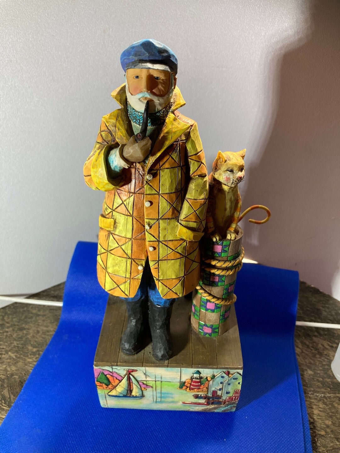 Jim Shore Figurine Seafarer & Cat Circa 2004 Resin and Etsy