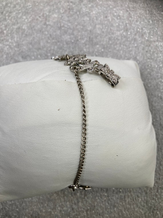 Stunning sterling silver floral bracelet with saf… - image 5