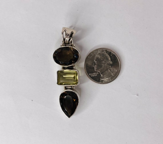 Vintage gorgeous 1960s faceted smoky topaz and pr… - image 6