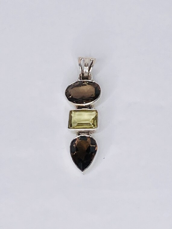 Vintage gorgeous 1960s faceted smoky topaz and pr… - image 2