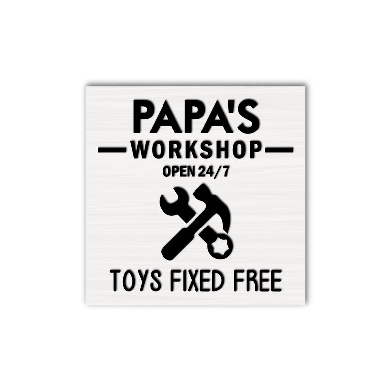 Download Modern Laser Cut Wood Sign With 3d Letters Papa S Workshop Wall Decor Home Living Vadel Com