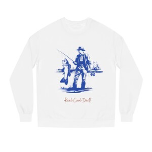 Reel Cool Dad Sweatshirt, Fishing Apparel, Father&#39;s Day Gift, Casual Unisex Sweater, Outdoor Enthusiast Clothing, Gift for Dad