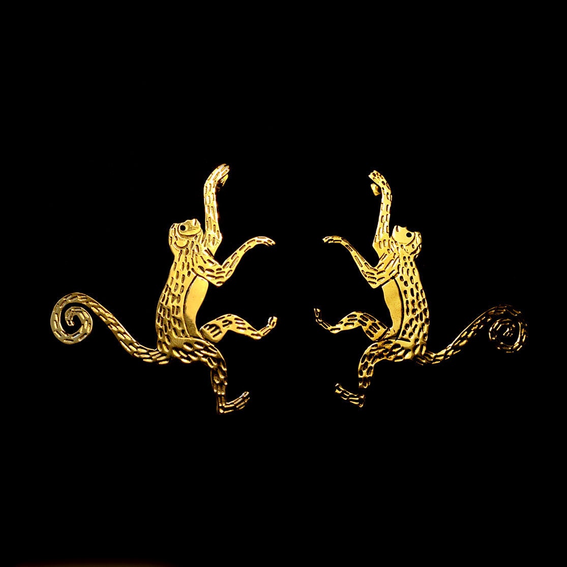Monkey Business Hoop Earrings