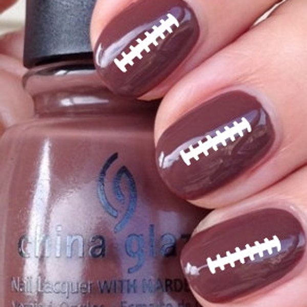 Football Ties Vinyl Nail Decals Stickers