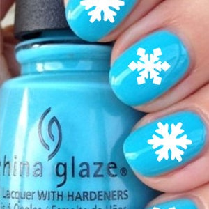 Schneeflocke Nagel Decals