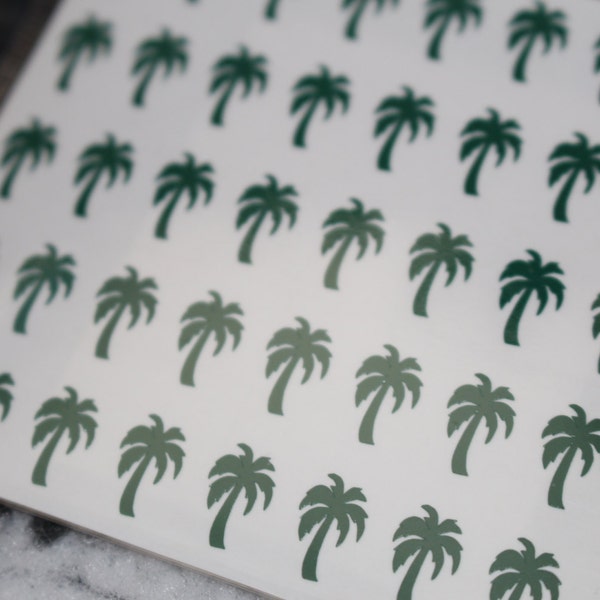 Palm Tree Nail Stickers Etsy