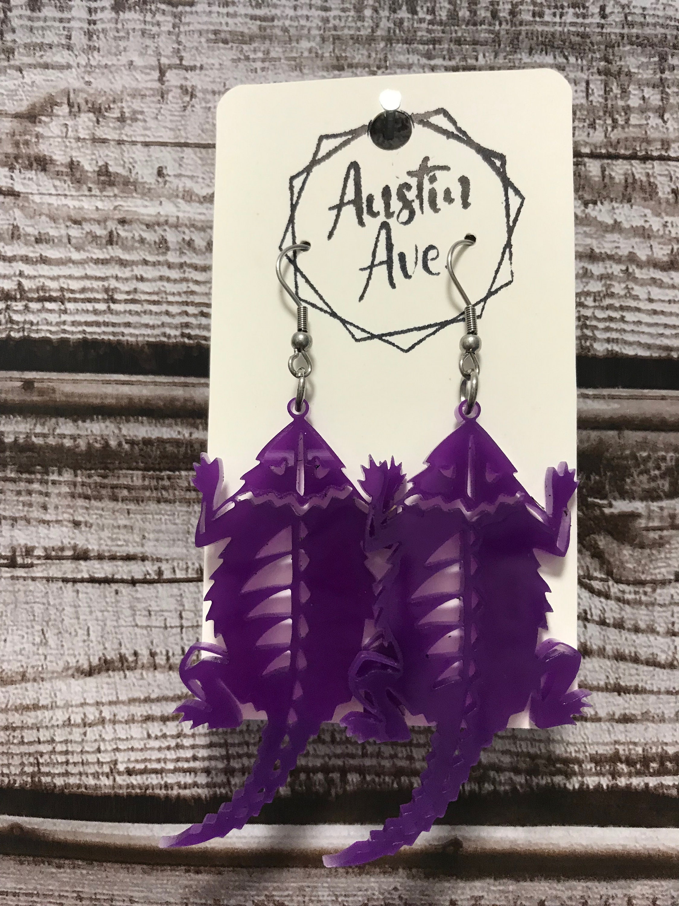 TCU Horned Frogs Earrings Acrylic Drop Earrings Statement Earrings