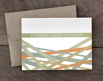 Te amo tarjeta - color pastel rústico amor - aniversario amor tarjeta