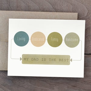 Dzień Ojca Card-Karta Best DAD-prosta geometryczna karta rustykalna