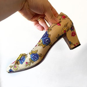 Vintage 1960s Floral Heels by Beth Levine, Beth’s Bootery Saks Fifth Ave