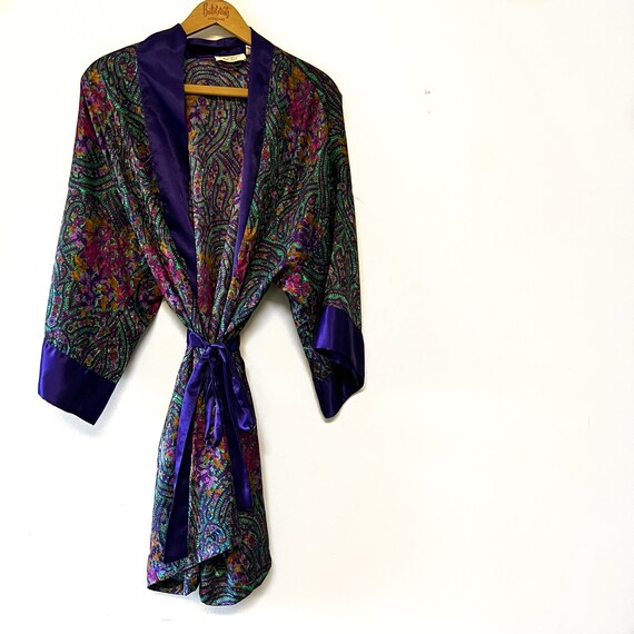 vintage 80s satin robe - Gem