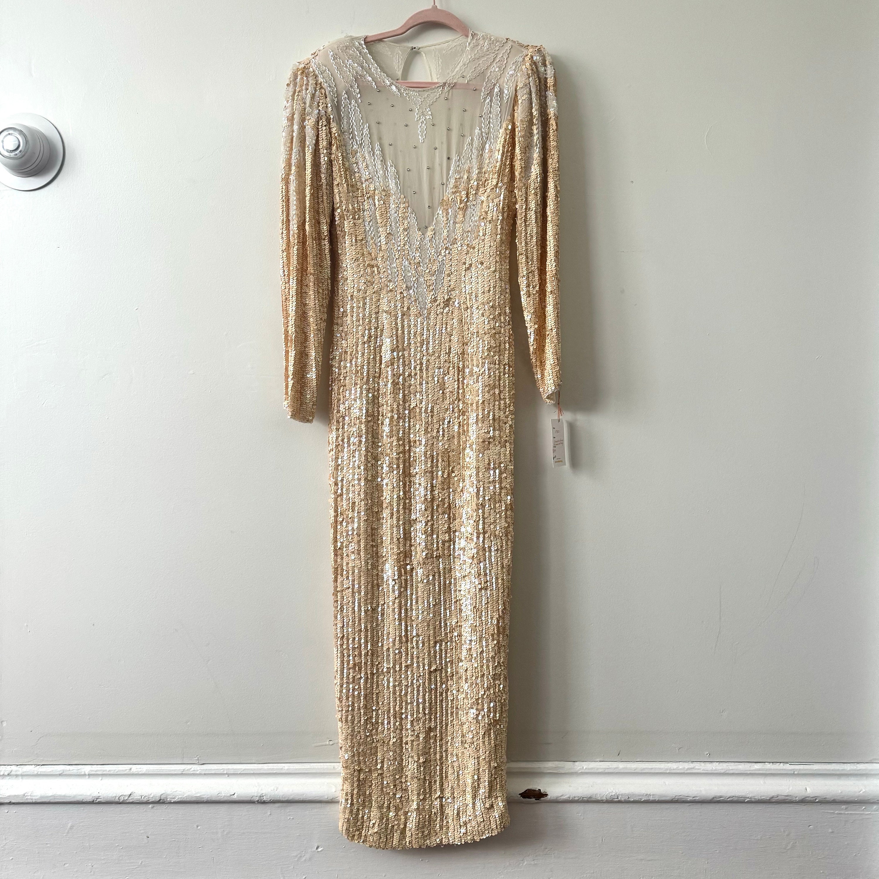 Cream Beaded Gown - Etsy