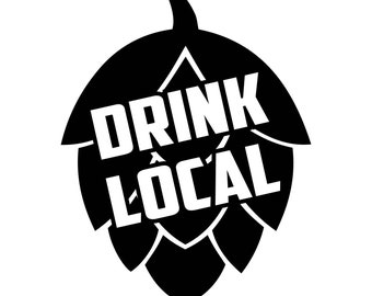 Drink Local hop sticker/decal