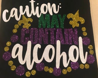 Mardi Gras Shirt- Glitter