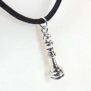 Chess Charm Jewelry Chess Gift for him gift for gamer Game Piece jewelry Chess piece King Necklace