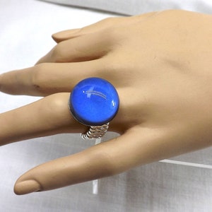 Round Mood Ring large statement ring color change jewelry gift under 25