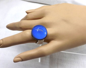 Round Mood Ring large statement ring color change jewelry gift under 25