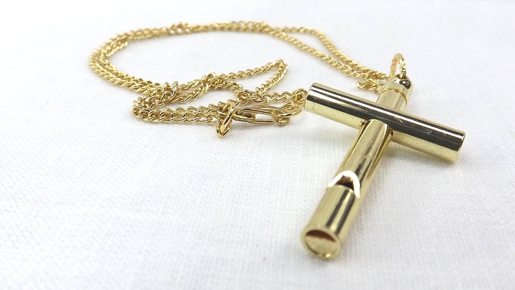 Cross whistle on chain Religioius pendant Whistle Cross Etsy