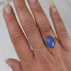 Mood Ring Gold Color Band gift for her image 2