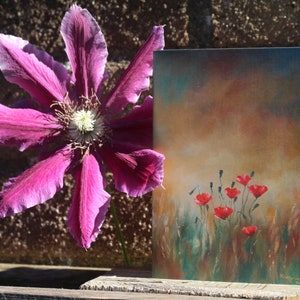 Mohn 5 Grußkarte