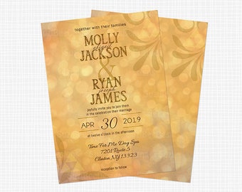 Zelda Wedding Invitation, Save the Date, Shower, RSVP or Save the Date - Elegant Style Printable