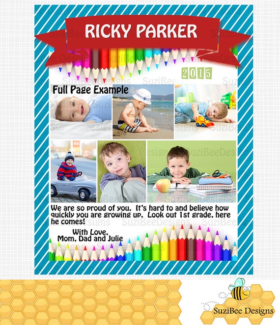 Yearbook Ad for Middle School Elementary or Preschool Ads ...