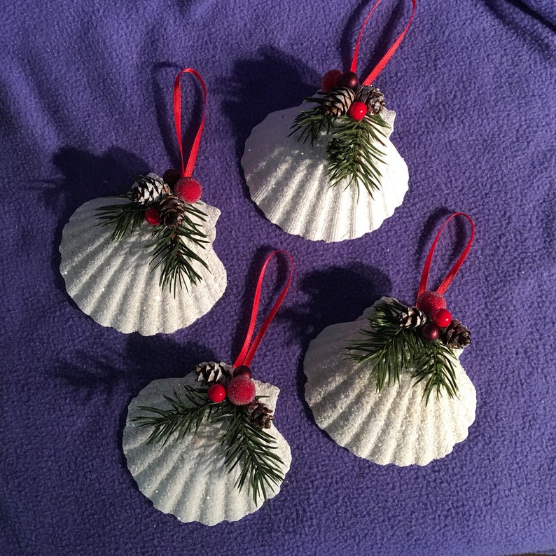 Seashell Christmas Ornament Etsy