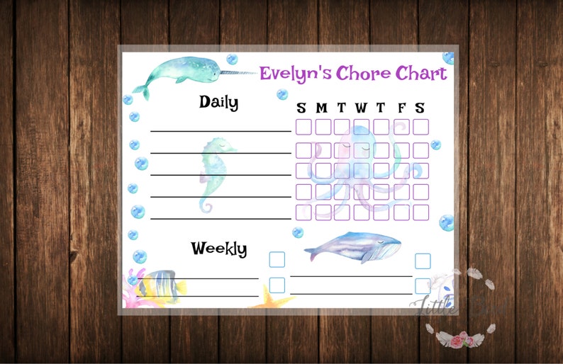 Laminated Chore Chart