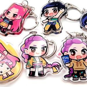 Huntrix keychain : 2 inch fanart charm for Kpop Demon Hunters
